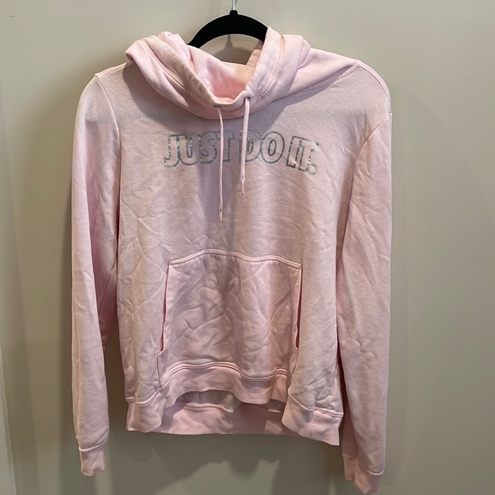 Pink Nike cowl neck sweatshirt
